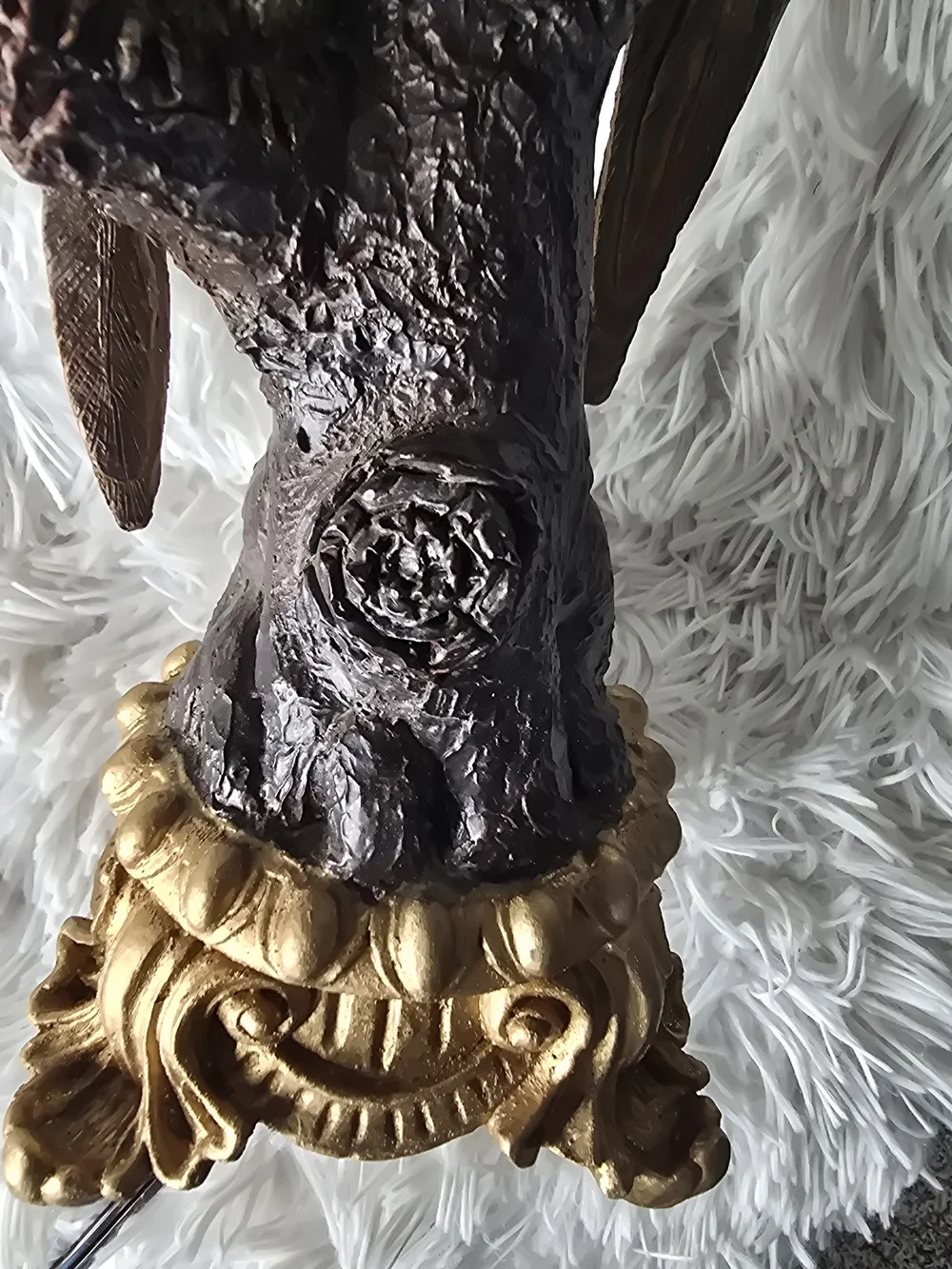 Ornate Brown and Gold Parrot Table Lamp - Home Accents
